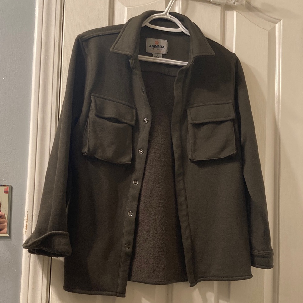 Kids Dark Green Jean Jacket